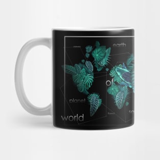 world map leaves Mug